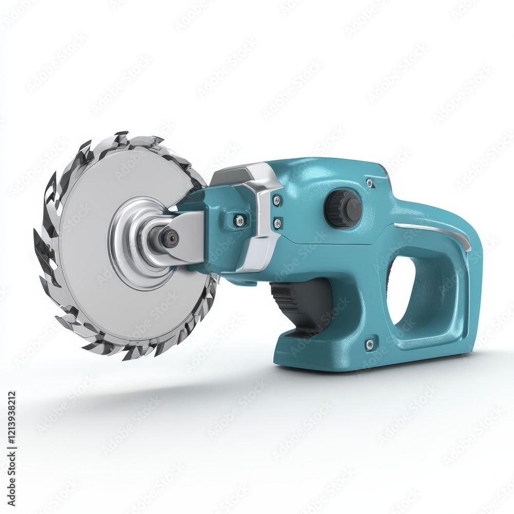 Teal Electric Handheld Circular Saw Tool Teal Electric Handheld Circular Saw Tool