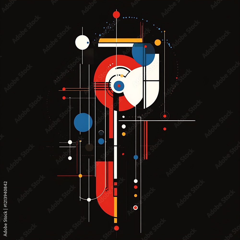 Obraz premium Abstract geometric shapes composition (18)