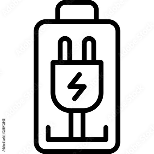 battery charge line icon