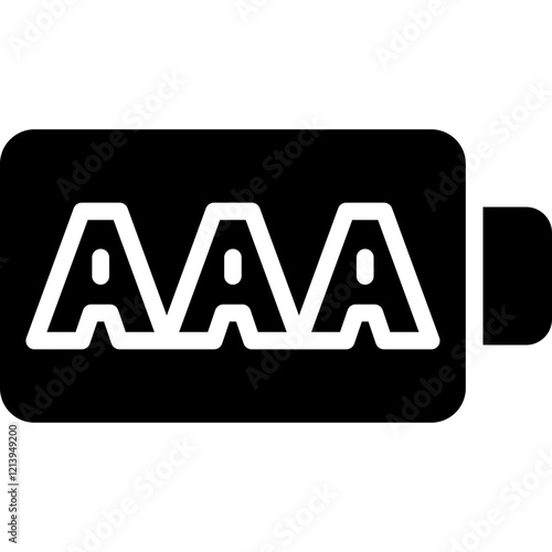 aaa battery solid icon