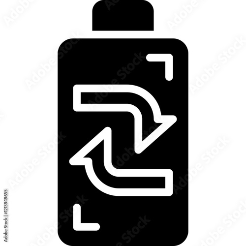 recharge battery solid icon