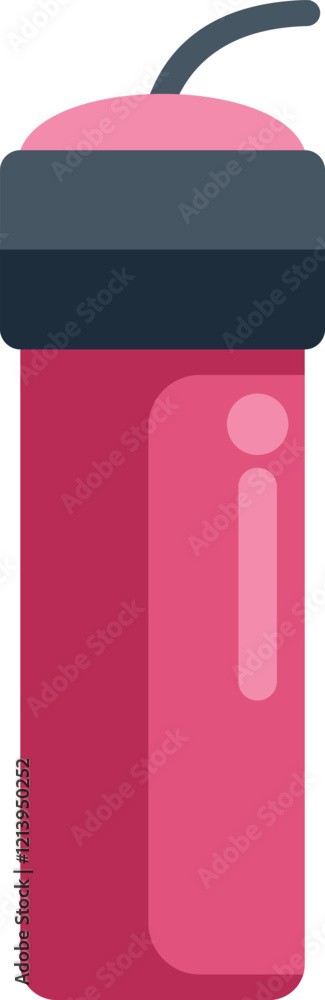 Minimalist vector illustration of a reusable water bottle, promoting hydration and a healthy lifestyle Minimalist vector illustration of a reusable water bottle, promoting hydration and a healthy lifestyle