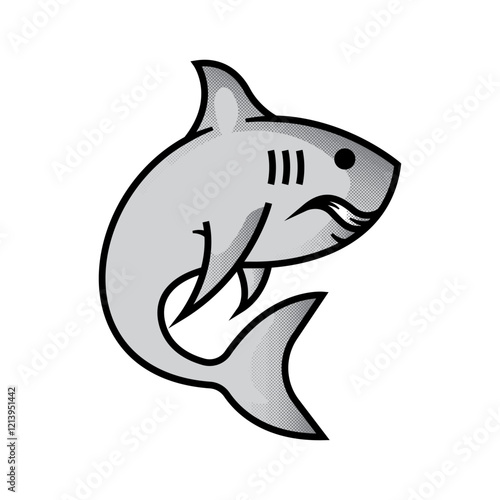 fierce shark character design.eps