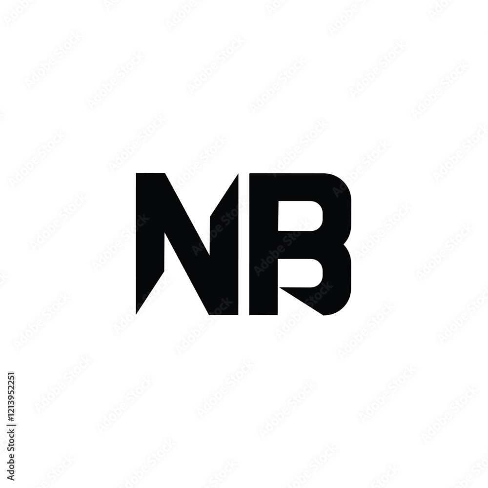 NB monogram logo design letter text name symbol monochrome logotype alphabet character simple logo NB monogram logo design letter text name symbol monochrome logotype alphabet character simple logo