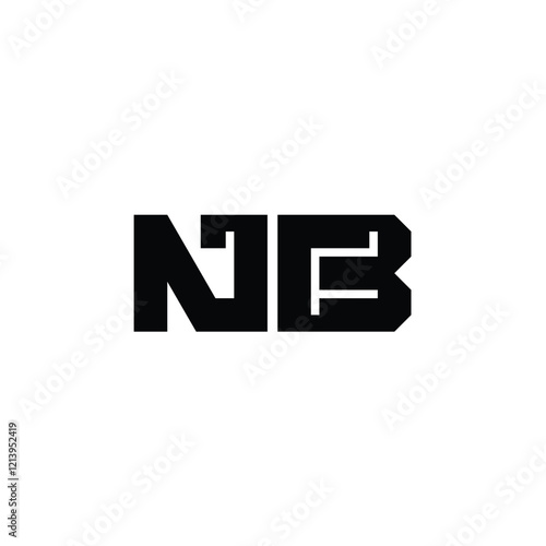 Free Download NB monogram logo design letter text name symbol monochrome logotype alphabet character simple logo - GFXLoad