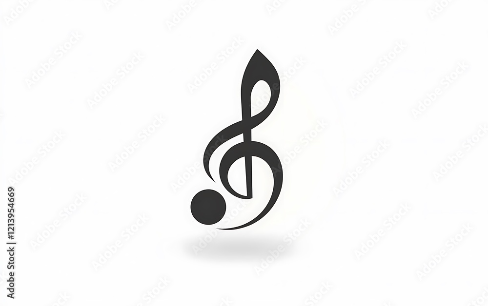 Obraz premium Music note graphic, simple, clean, use for website, apps, social media