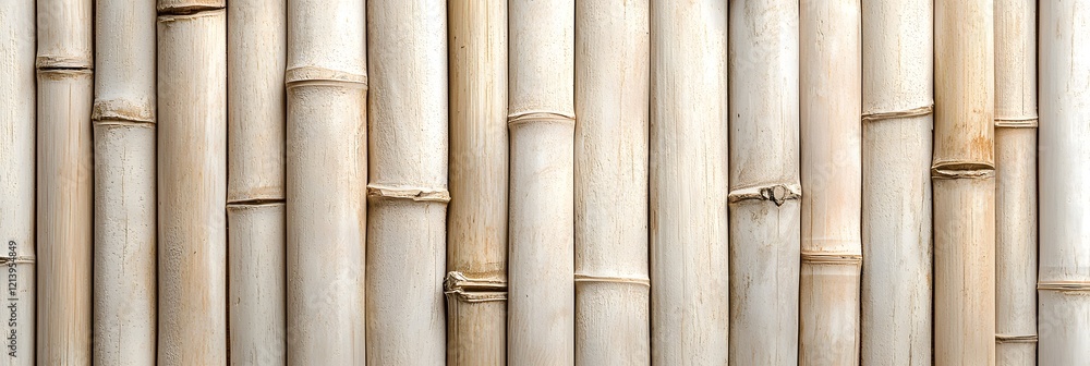 Naklejka premium Rustic Bamboo Wall Decor Natural Organic Wooden Texture for Eco Friendly Asian Inspired Interior Design Sustainable minimalist and handcrafted materials create a soothing