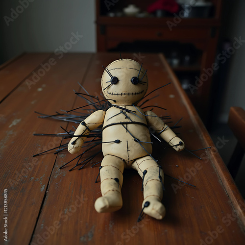 Voodoo Ritual Doll Closeup