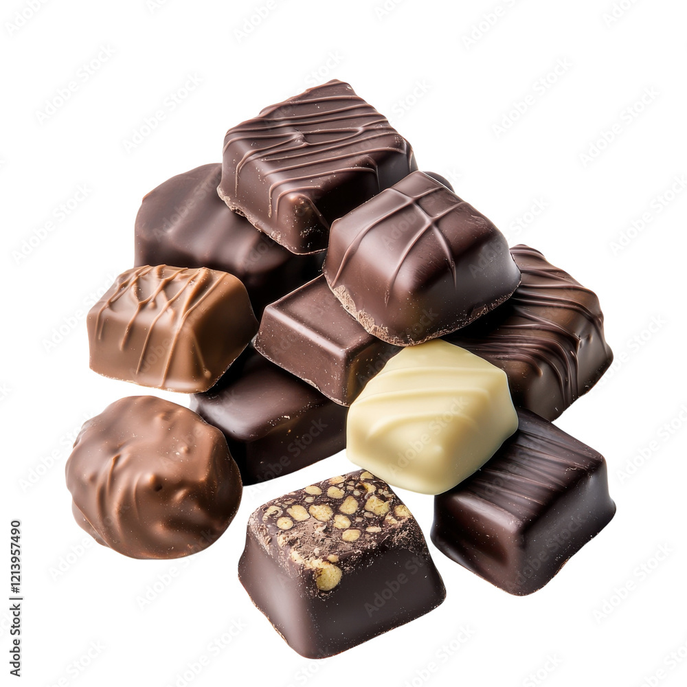 Luxury Chocolate Assortment on transparent background. Luxury Chocolate Assortment on transparent background.