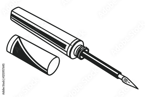 Hand-drawn illustration of an eyeliner
