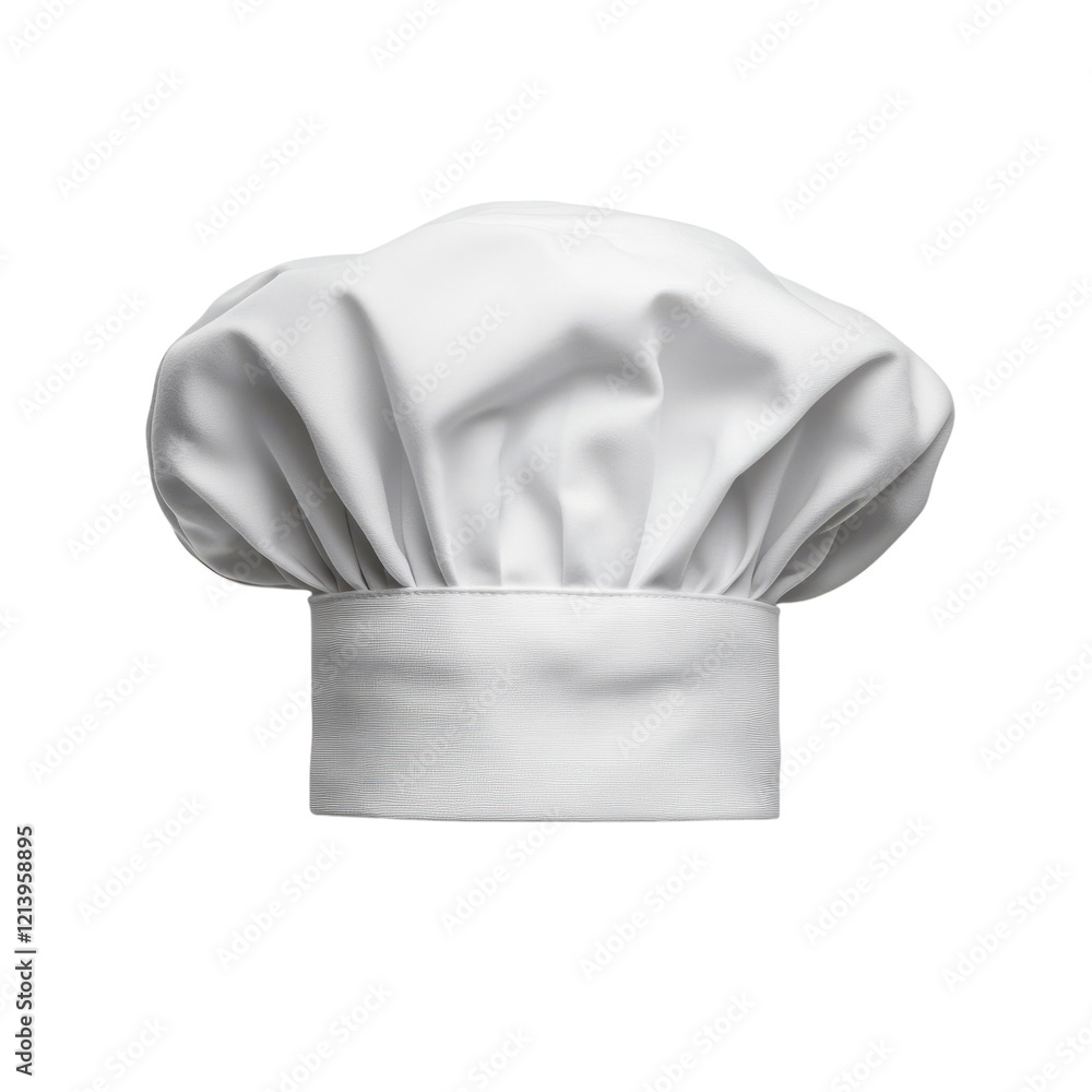 White Chef Hat on White Background on transparent background. White Chef Hat on White Background on transparent background.