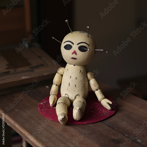 Creepy Voodoo Doll Closeup