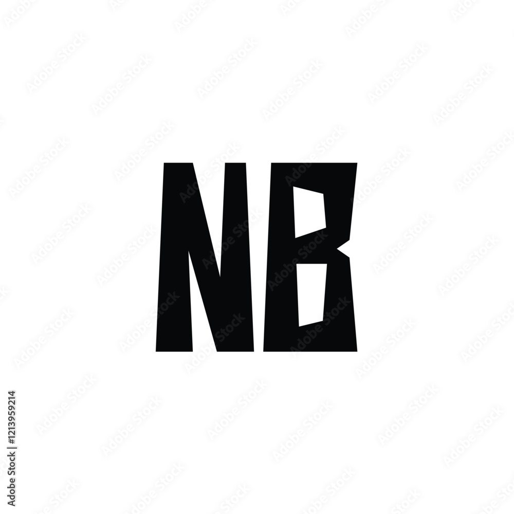 NB monogram logo design letter text name symbol monochrome logotype alphabet character simple logo NB monogram logo design letter text name symbol monochrome logotype alphabet character simple logo