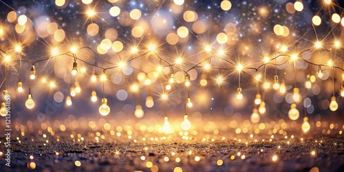 Sparkling lights create a shimmering atmosphere with delicate patterns