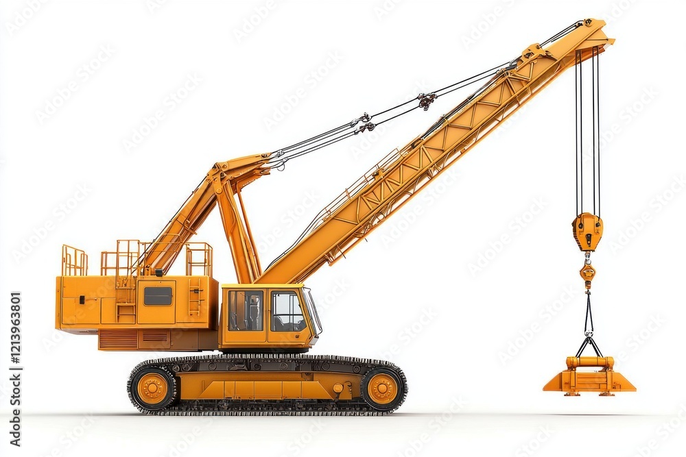 Crawler Crane isolated on white background. Crane icon. Heavy Machinery isolated on white. Construction Crane. Crawler Crane Design Element. Crane Vehicle Isolated for Designers. Crawler Crane isolated on white background. Crane icon. Heavy Machinery isolated on white. Construction Crane. Crawler Crane Design Element. Crane Vehicle Isolated for Designers.