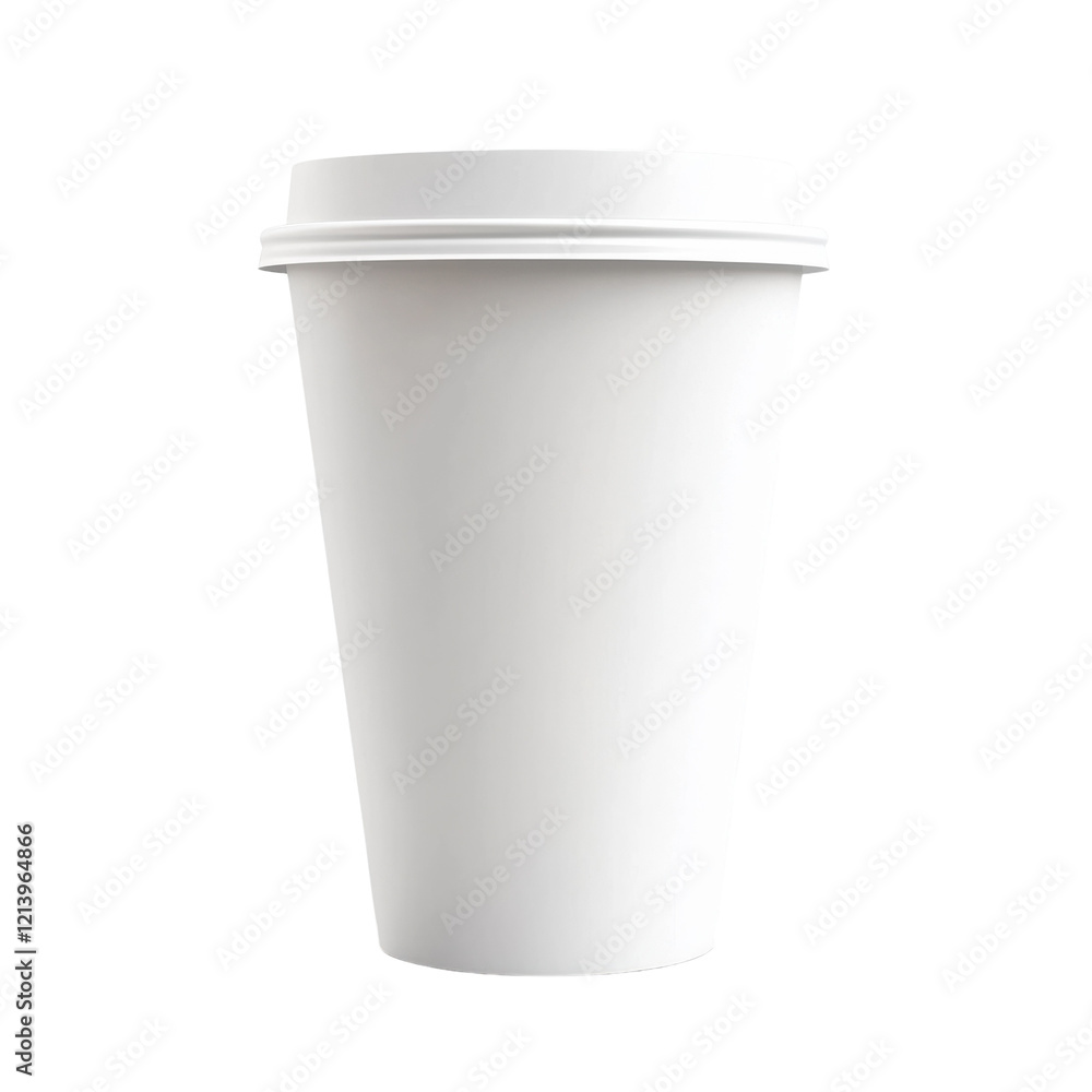 Blank White Coffee Cup Mockup on transparent background. Blank White Coffee Cup Mockup on transparent background.