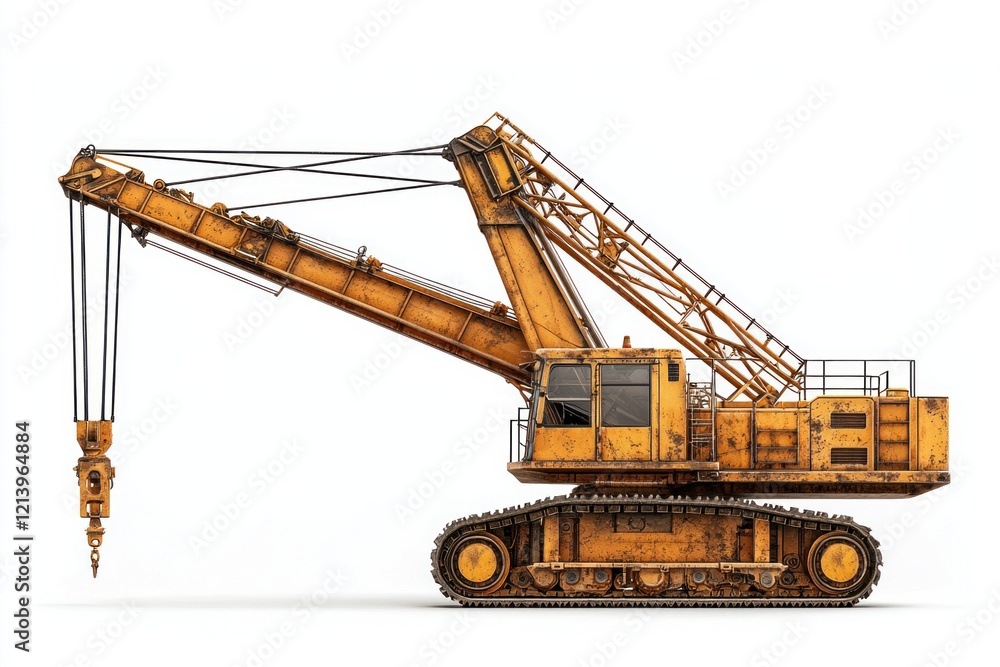 Crawler Crane isolated on white background. Crane icon. Heavy Machinery isolated on white. Construction Crane. Crawler Crane Design Element. Crane Vehicle Isolated for Designers. Crawler Crane isolated on white background. Crane icon. Heavy Machinery isolated on white. Construction Crane. Crawler Crane Design Element. Crane Vehicle Isolated for Designers.