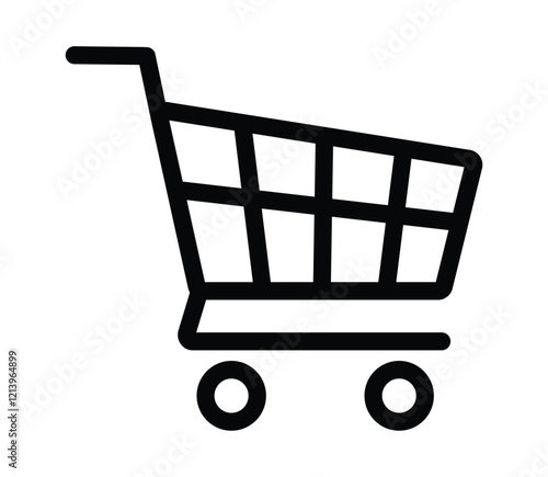 shopping cart vector sign icon. shopping basket bag icon. buy and sale symbol. e-commerce sign. shopping cart icon for mobile, ui and website. vector illustration on transparent background