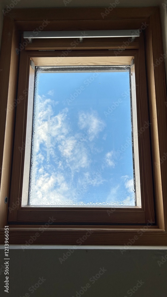 Fototapeta premium window with sky, Sky in Enfgland