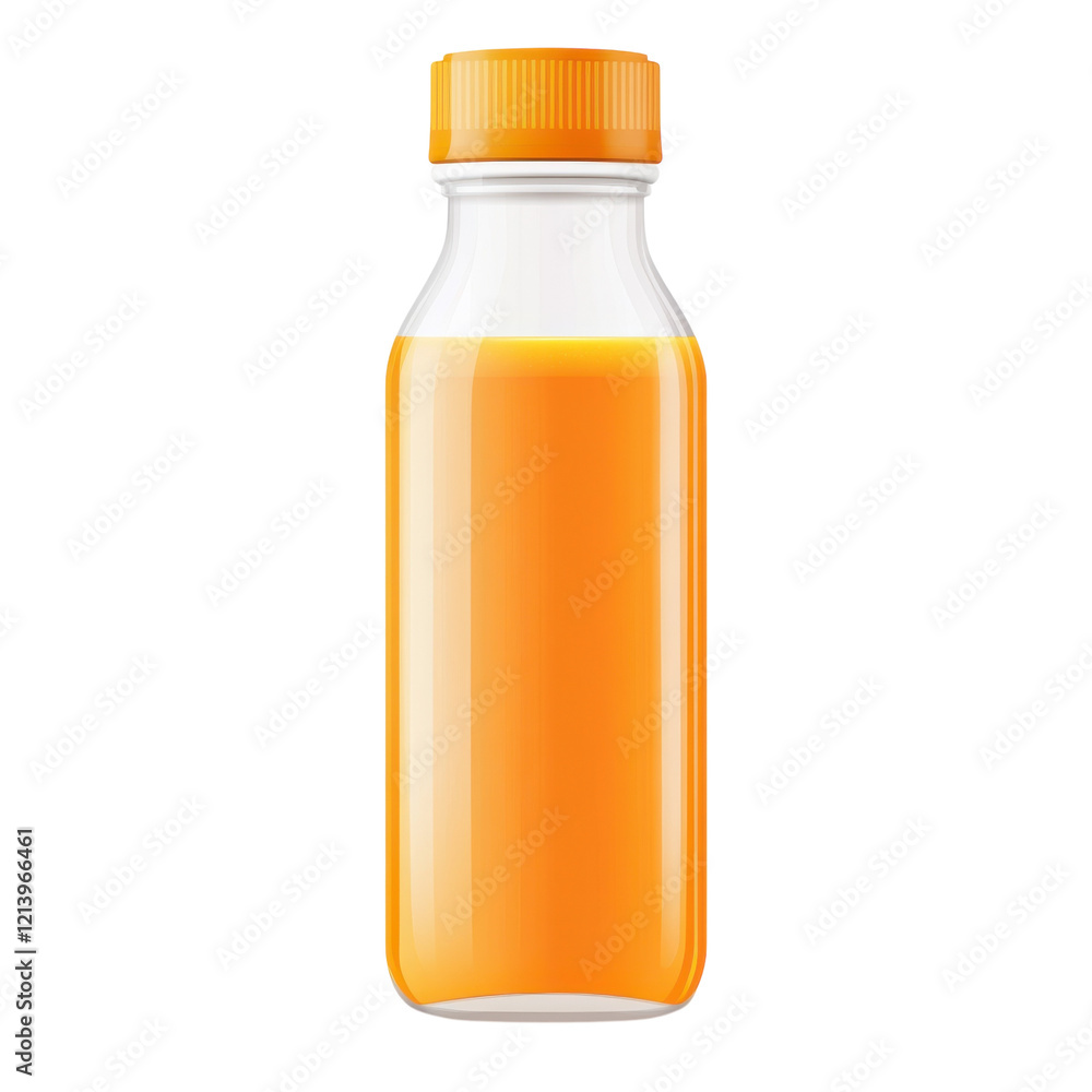 Fresh Carrot Juice Bottle Mockup on transparent background. Fresh Carrot Juice Bottle Mockup on transparent background.