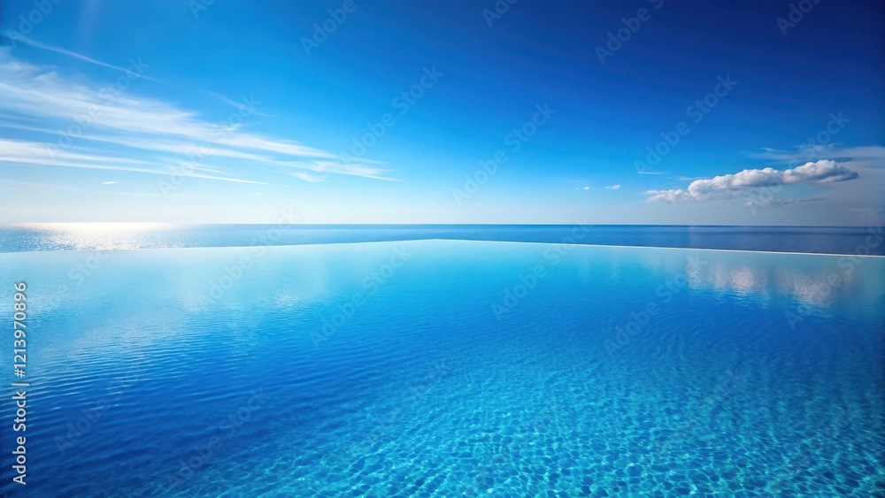 Fototapeta premium serene blue pool water reflection, stillness, calm water, stillness, calm water, scenery, tranquility