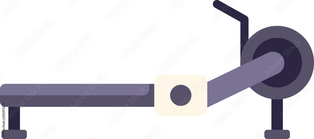 Rowing machine icon in flat style isolated on white background, symbol of fitness, gym equipment for exercising Rowing machine icon in flat style isolated on white background, symbol of fitness, gym equipment for exercising