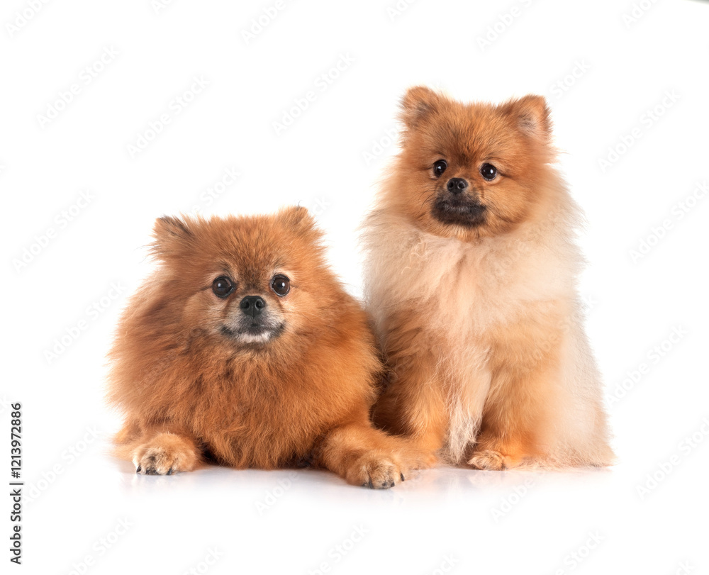 Obraz premium pomeranians in studio