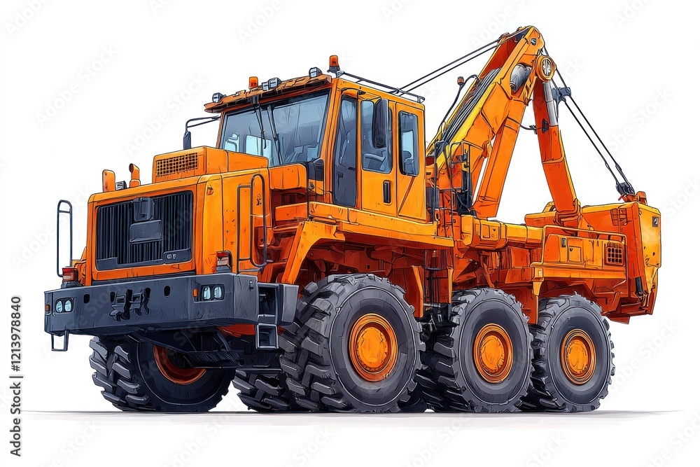 Crawler Crane isolated on white background. Crane icon. Heavy Machinery isolated on white. Construction Crane. Crawler Crane Design Element. Crane Vehicle Isolated for Designers. Crawler Crane isolated on white background. Crane icon. Heavy Machinery isolated on white. Construction Crane. Crawler Crane Design Element. Crane Vehicle Isolated for Designers.
