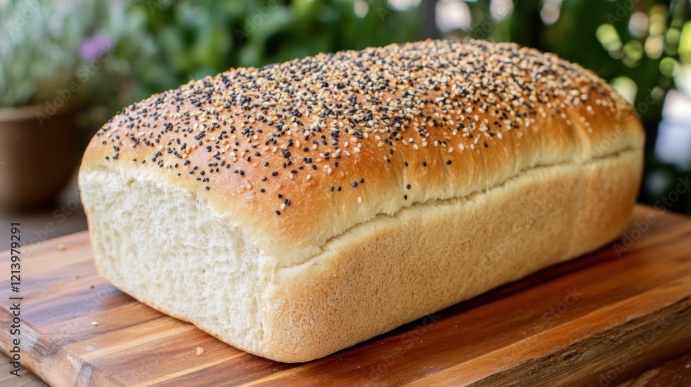 Homemade Sesame Seeded Loaf Of Bread Homemade Sesame Seeded Loaf Of Bread
