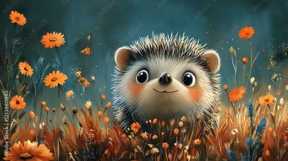 Playful, Textured pattern, a hedgehog illustrated with lively textures and patterns, showcasing vibrant colors and dynamic details for a fun and engaging appearance. Playful, Textured pattern, a hedgehog illustrated with lively textures and patterns, showcasing vibrant colors and dynamic details for a fun and engaging appearance.