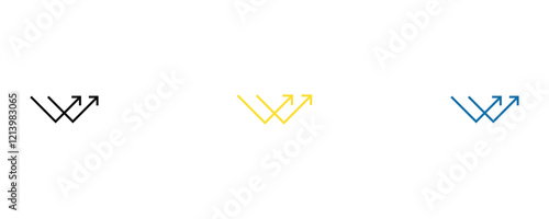 Reflect icon vector set, surface reflection icon with arrows icons vector isolated on white background. 
