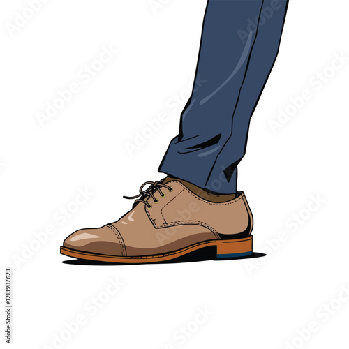 Pair of women's fashion ugly sneakers with big clunky sole. Side view of modern and trendy sports footwear. Colored flat vector illustration of stylish footgear isolated on white background