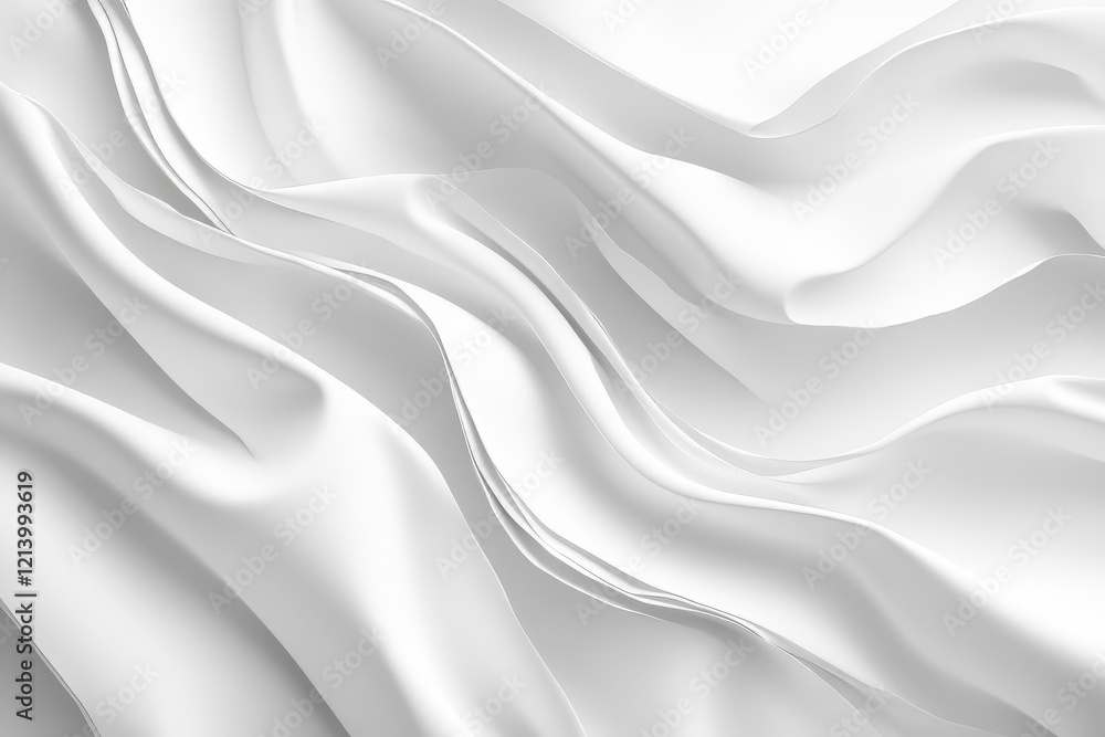 Silken Waves: A Dance of White Fabric Silken Waves: A Dance of White Fabric