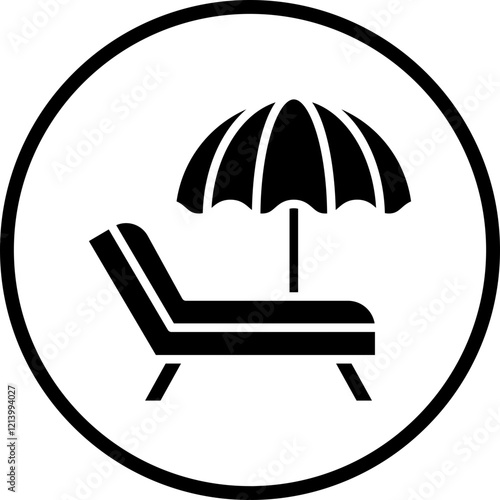 Beach Chair icon style