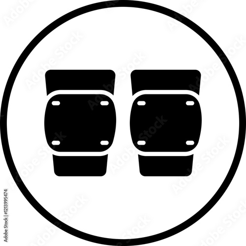 Knee Pad icon style