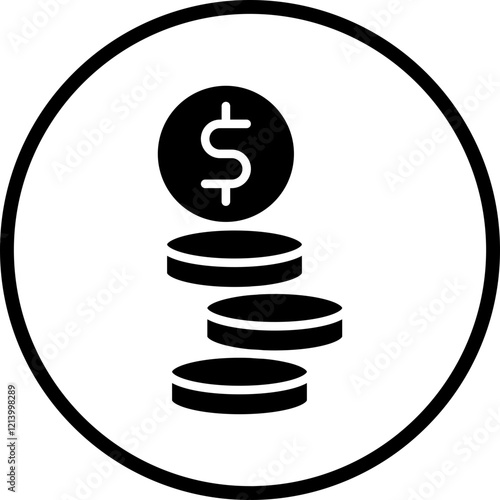 Stacks of Coins icon style