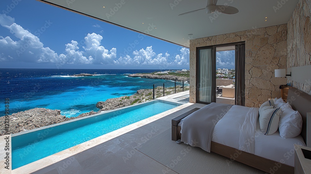 Luxury Oceanfront Bedroom with Infinity Pool and Breathtaking Panoramic View Luxury Oceanfront Bedroom with Infinity Pool and Breathtaking Panoramic View