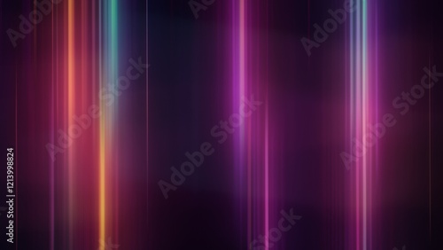 Bright purple and pink lines glow in an abstract digital design backdrop photo