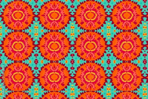 Seamless Colorful Ikat Pattern – Boho Tribal Fabric for Fashion & Decor