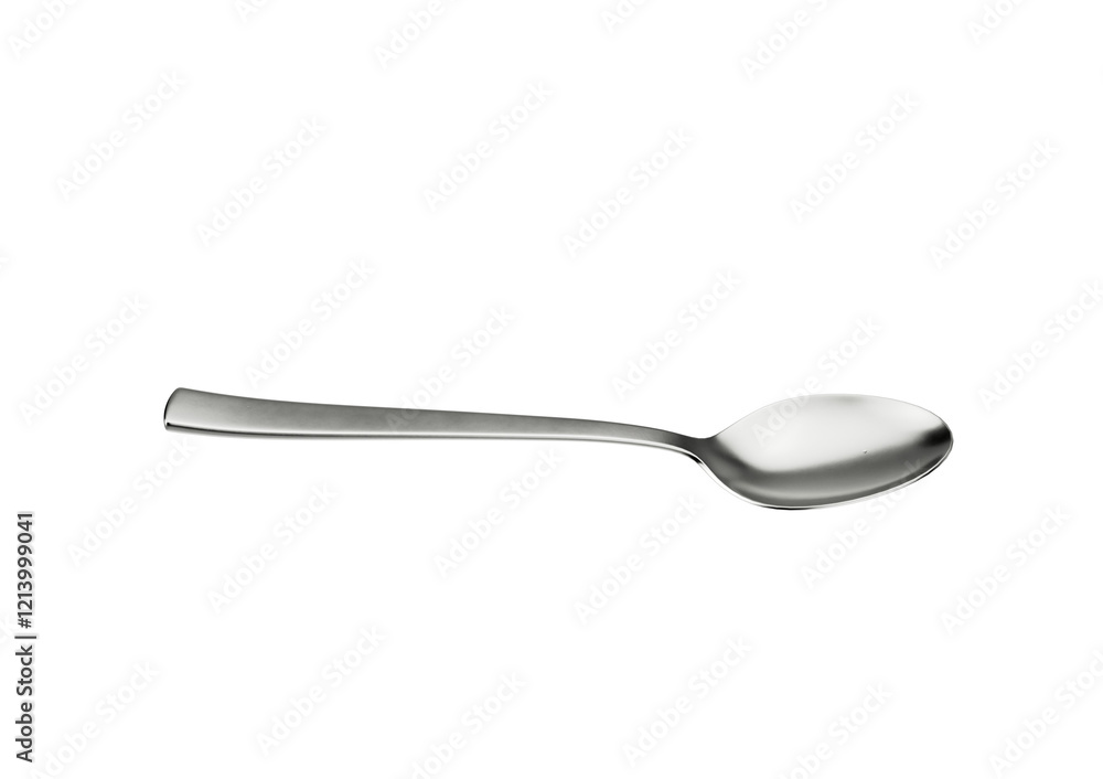 A Gleaming Metal Spoon With Its Elongated Handle And Rounded Bowl 3D Illustration A Gleaming Metal Spoon With Its Elongated Handle And Rounded Bowl 3D Illustration