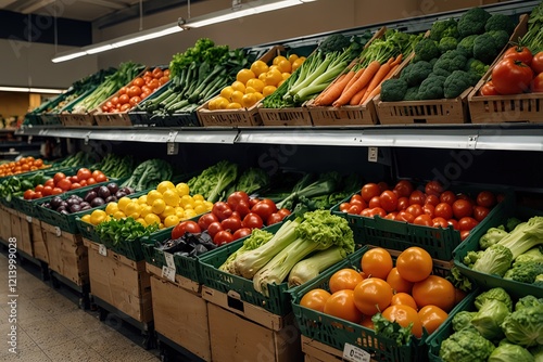 vegetables in supermarket