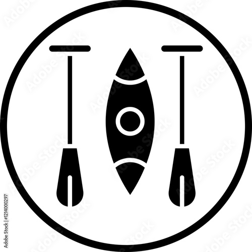 Kayaking icon style