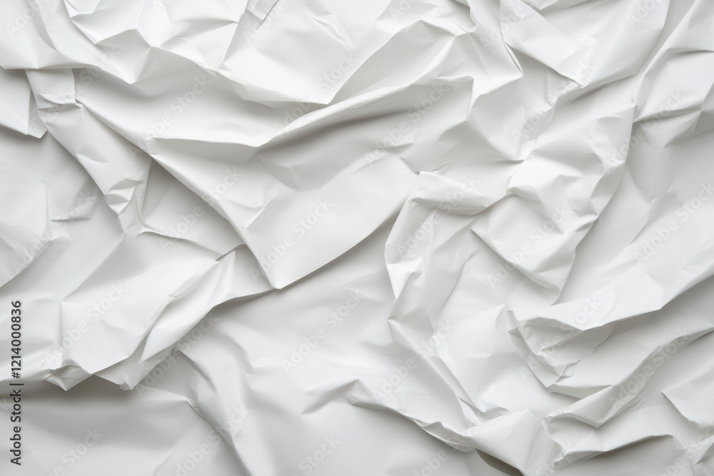 Crumpled white paper texture background for creative design projects Crumpled white paper texture background for creative design projects