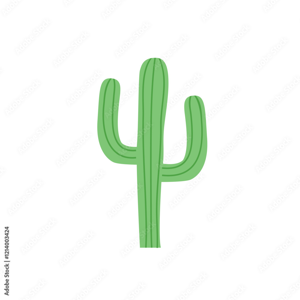 Design element of cactus on white background. Flat styled plant template. Clip art element for wallpaper, greeting card, poster, flyer, banner print Design element of cactus on white background. Flat styled plant template. Clip art element for wallpaper, greeting card, poster, flyer, banner print