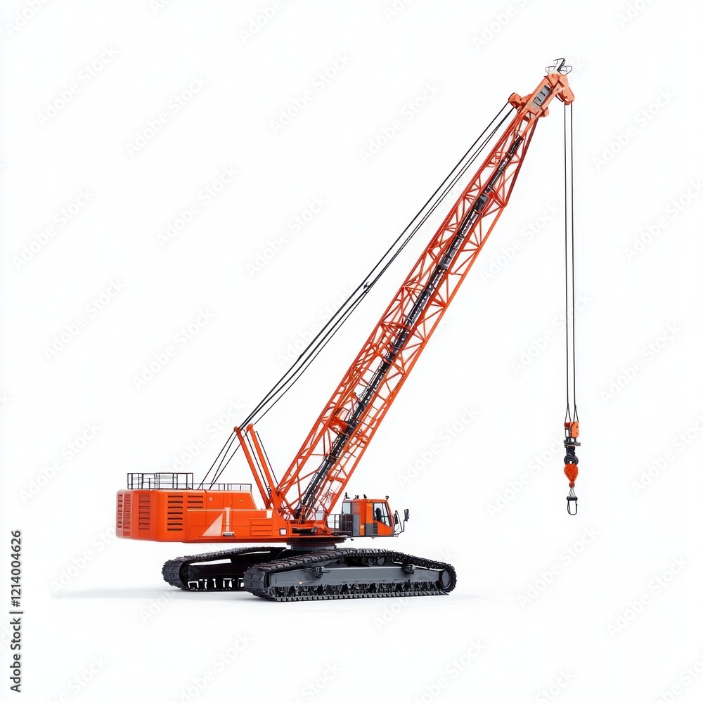 Crawler Crane isolated on white background. Crane icon. Heavy Machinery isolated on white. Construction Crane. Crawler Crane Design Element. Crane Vehicle Isolated for Designers. Crawler Crane isolated on white background. Crane icon. Heavy Machinery isolated on white. Construction Crane. Crawler Crane Design Element. Crane Vehicle Isolated for Designers.