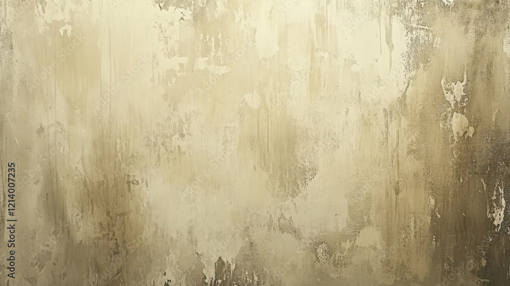 Fototapeta premium Distressed Beige Wall Texture with Grunge and Patina, Full Frame.