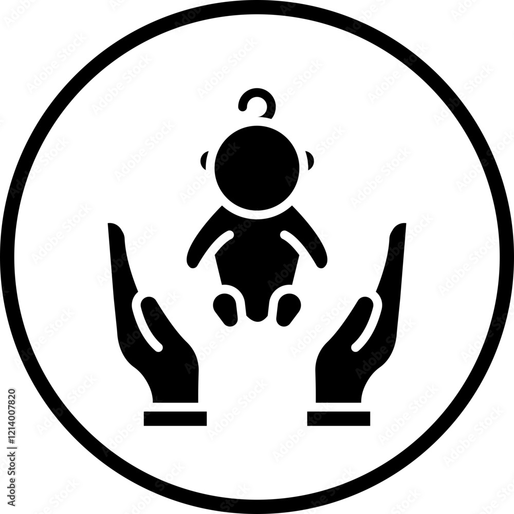 Fototapeta premium Adoption icon style
