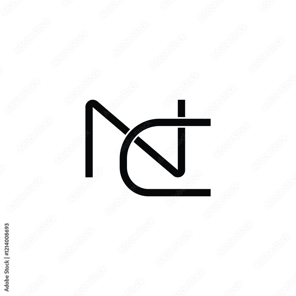 NC monogram logo design letter text name symbol monochrome logotype alphabet character simple logo NC monogram logo design letter text name symbol monochrome logotype alphabet character simple logo