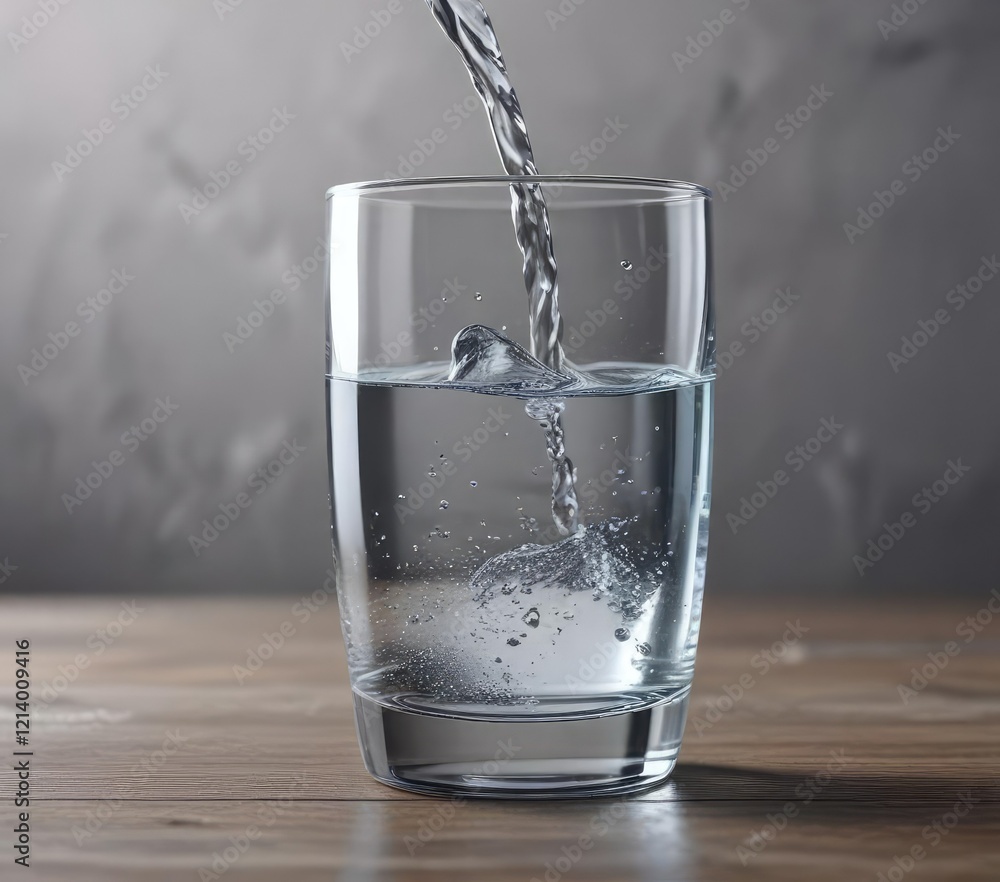 Freshly poured water fills a glass with a soothing sound, sound, water, freshly poured, drink, liquid flow Freshly poured water fills a glass with a soothing sound, sound, water, freshly poured, drink, liquid flow