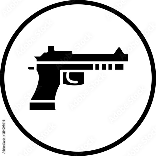 Pistol icon style photo